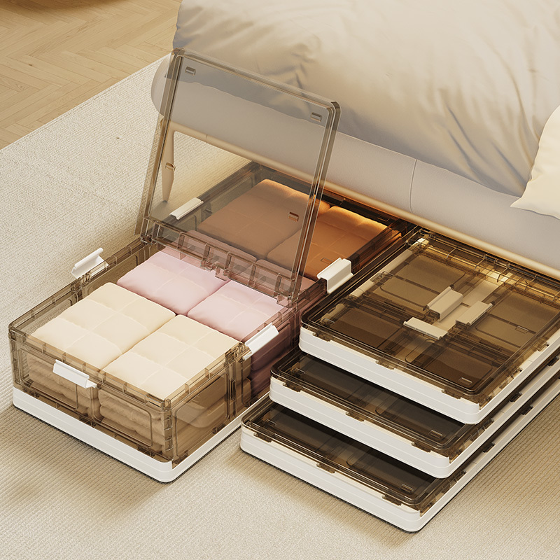 Folding cabinet under the bed