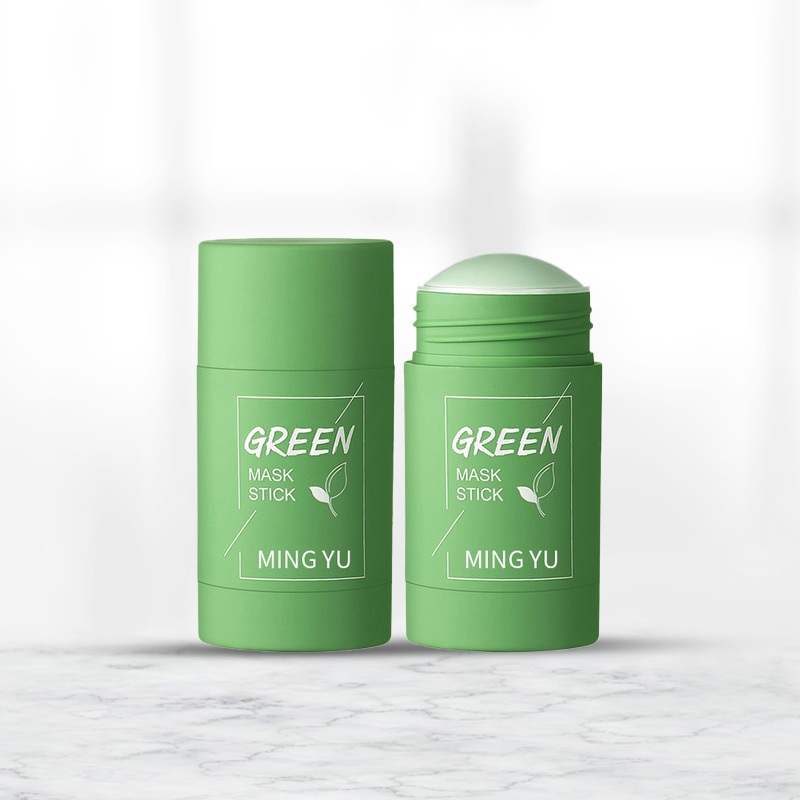 Custom Green Tea Oil Control Solid Mask for Men and Women, Blackhead Removing, Pore Minimizing, Cleansing, Moisturizing Clay Mask