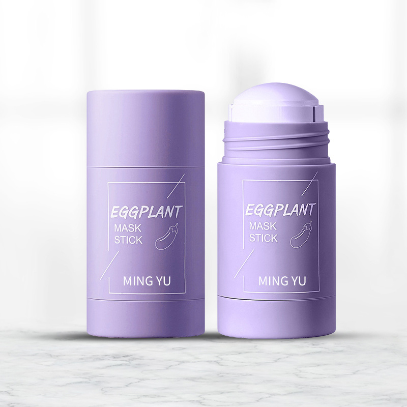 Customized Men's and Women's Deep Cleaning Solid Mask, Oil Control, Acne Clearing, Moisturizing, Blackhead Removal, Pore Refining Eggplant Mud Mask