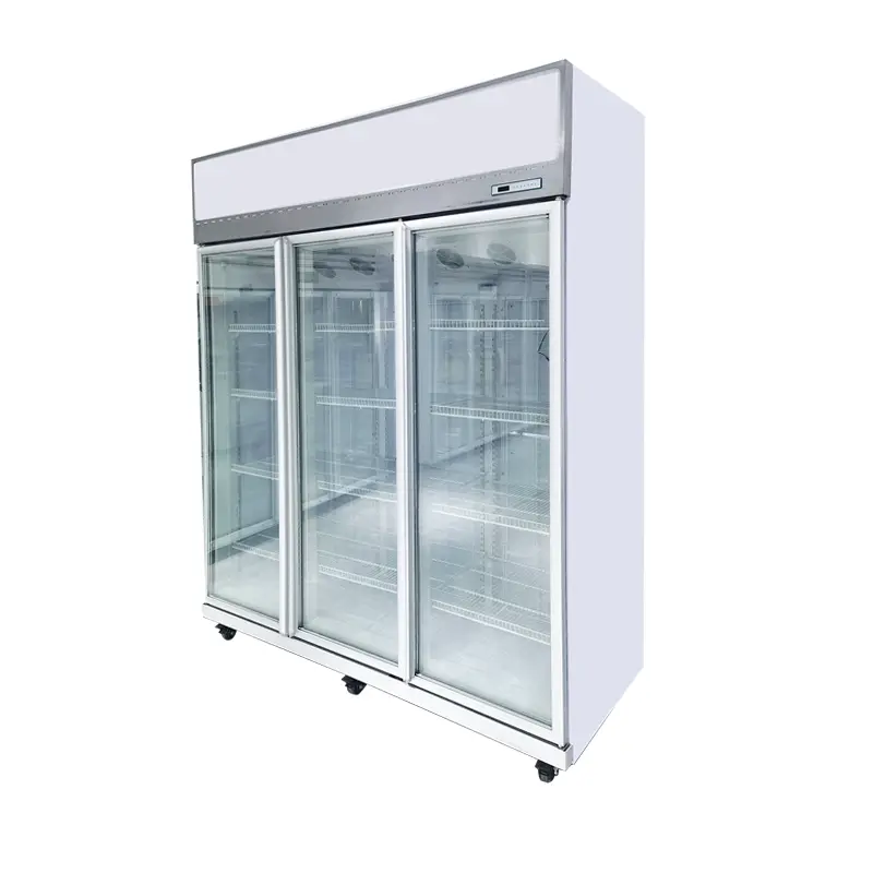Three-door vertical air-cooled freezer
