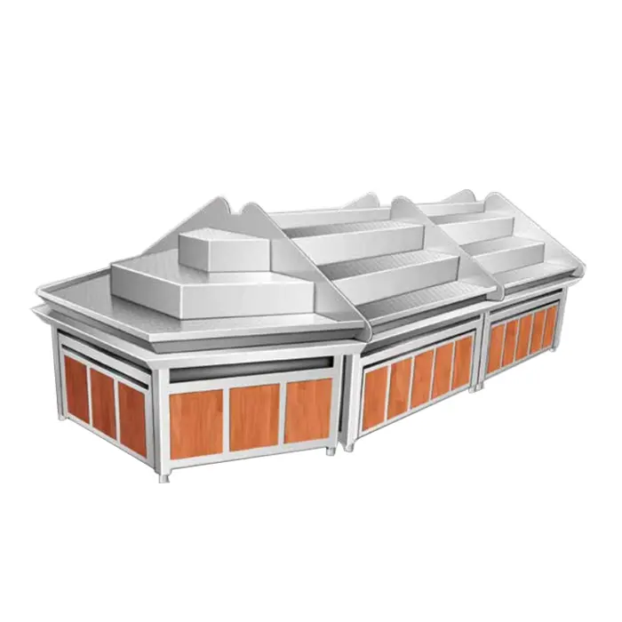 Three-tier vegetable display stand