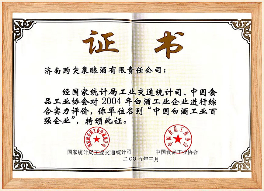 白酒百強(qiáng)企業(yè)
