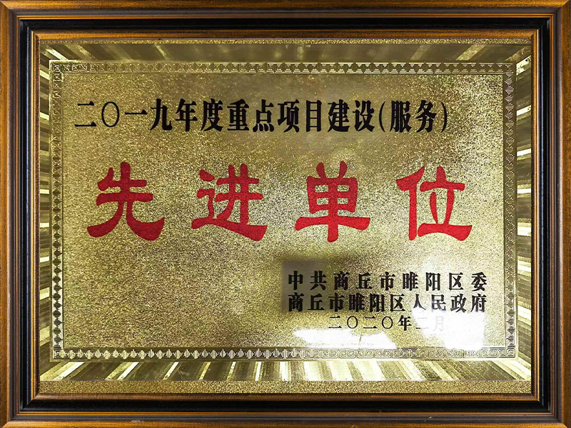 二零一九年度先進(jìn)單位