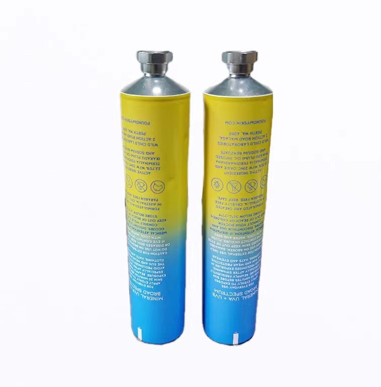 Sunscreen tube aluminum octagonal cover