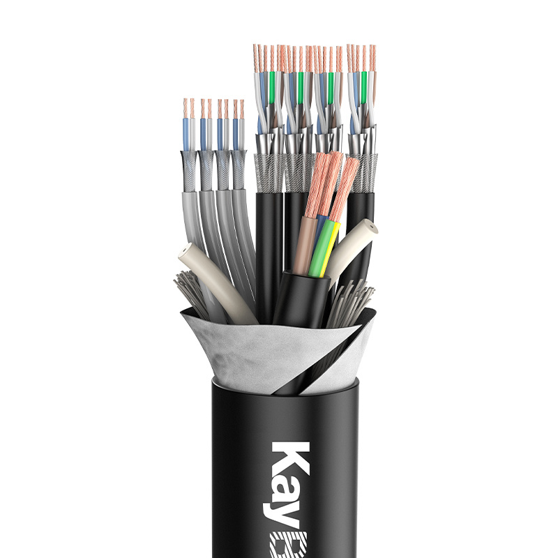 KH007-3P4C Hybrid Cable. 3x2.5mm² Power, 4x4x0.51mm² CAT.7, 4x2x0.25mm² DMX