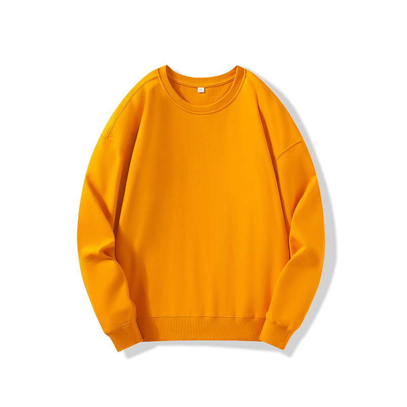 BYBY330-330g drop-shoulder combed cotton crew neck sweater