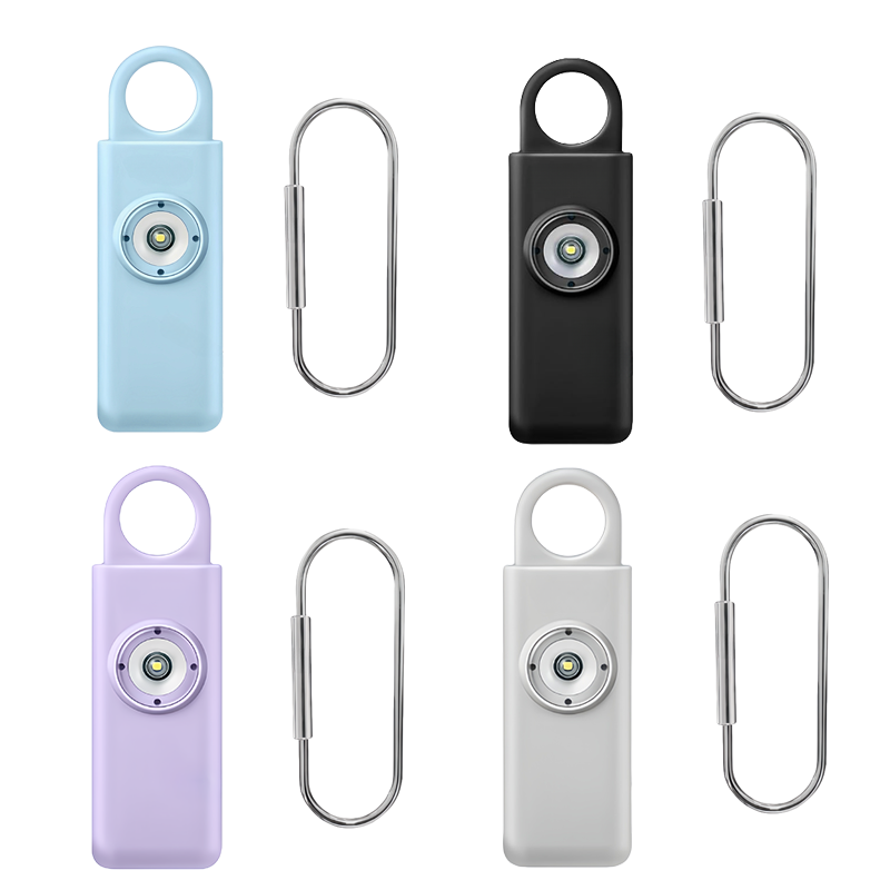 Portable Rechargeable Personal Safety Alarm for Women, 130dB + LED Strobe, Multiple Colors Available