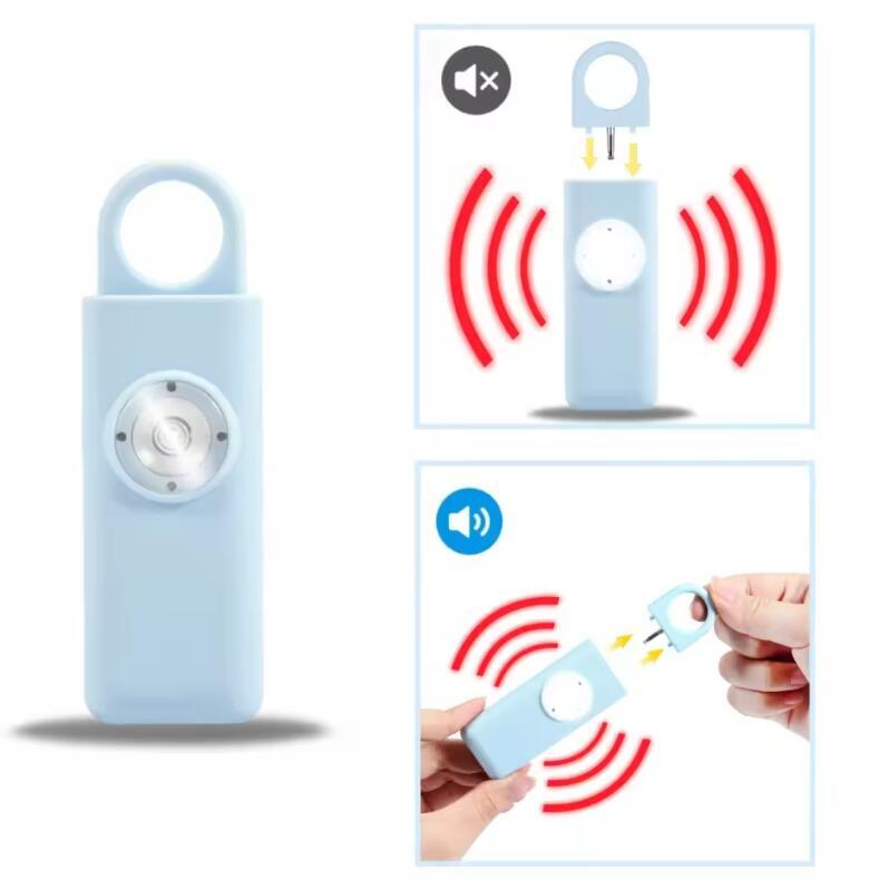 Portable Rechargeable Personal Alarm 130db Bluetooth Anti-lost Device Self Defense Keychain