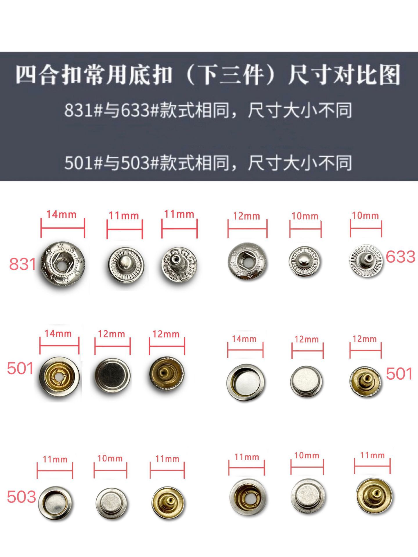 Four-in-one button Four-in-one button