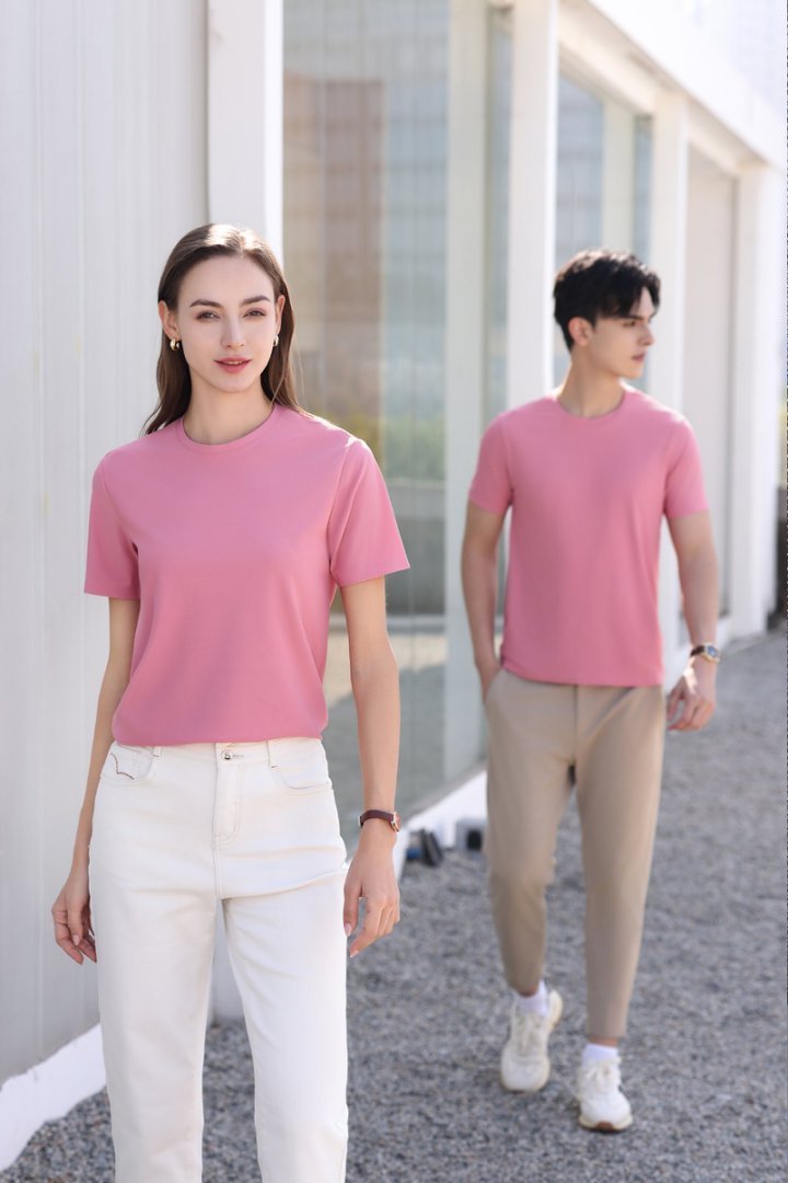 Dynamic beading ice silk fabric quick-drying round neck T-shirt Dynamic beading ice silk fabric quick-drying round neck T-shirt