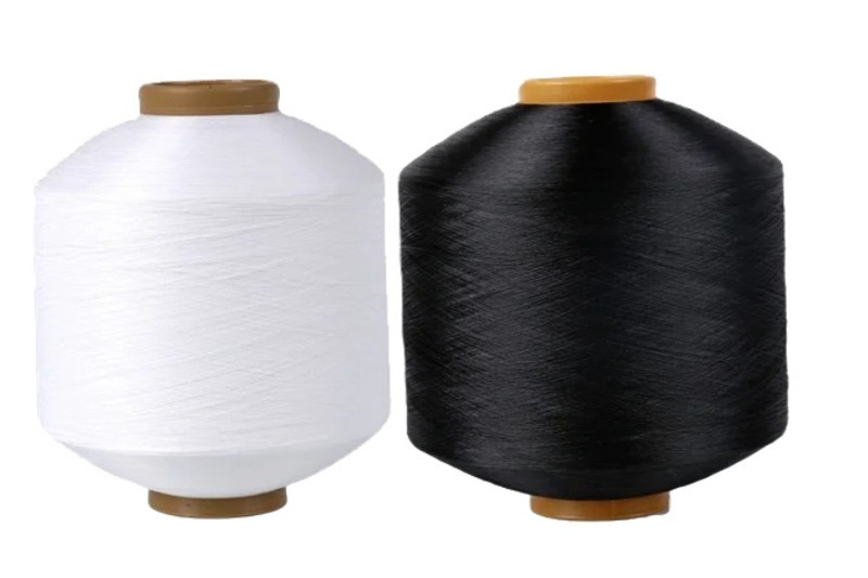 Black White Weft Yarn