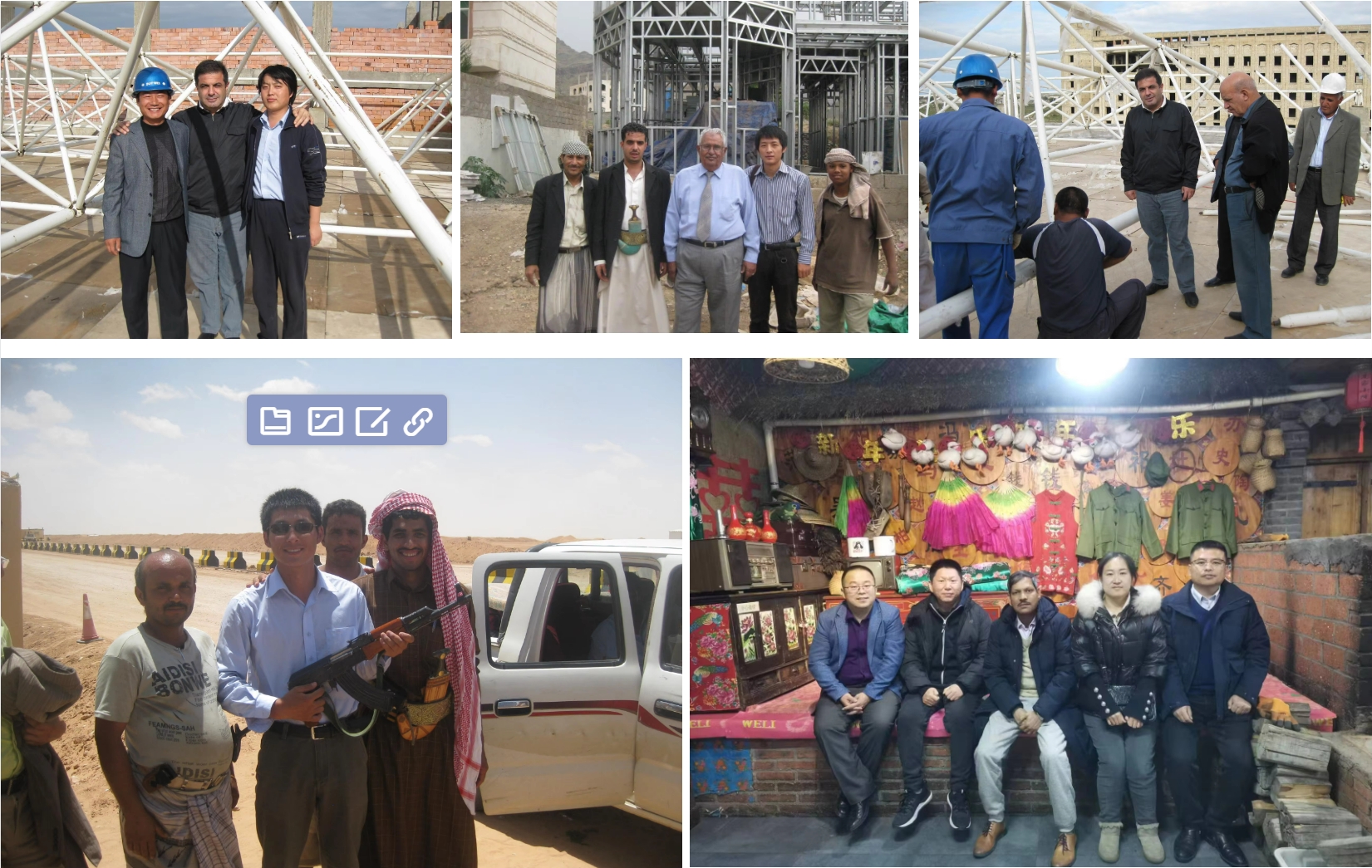 Customer group photo and exhibition style