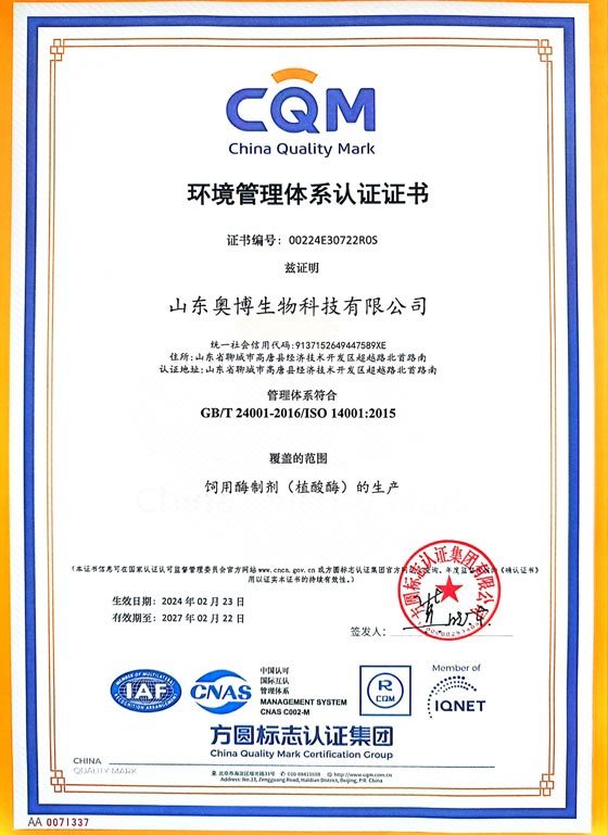 Environmental Management System Certification