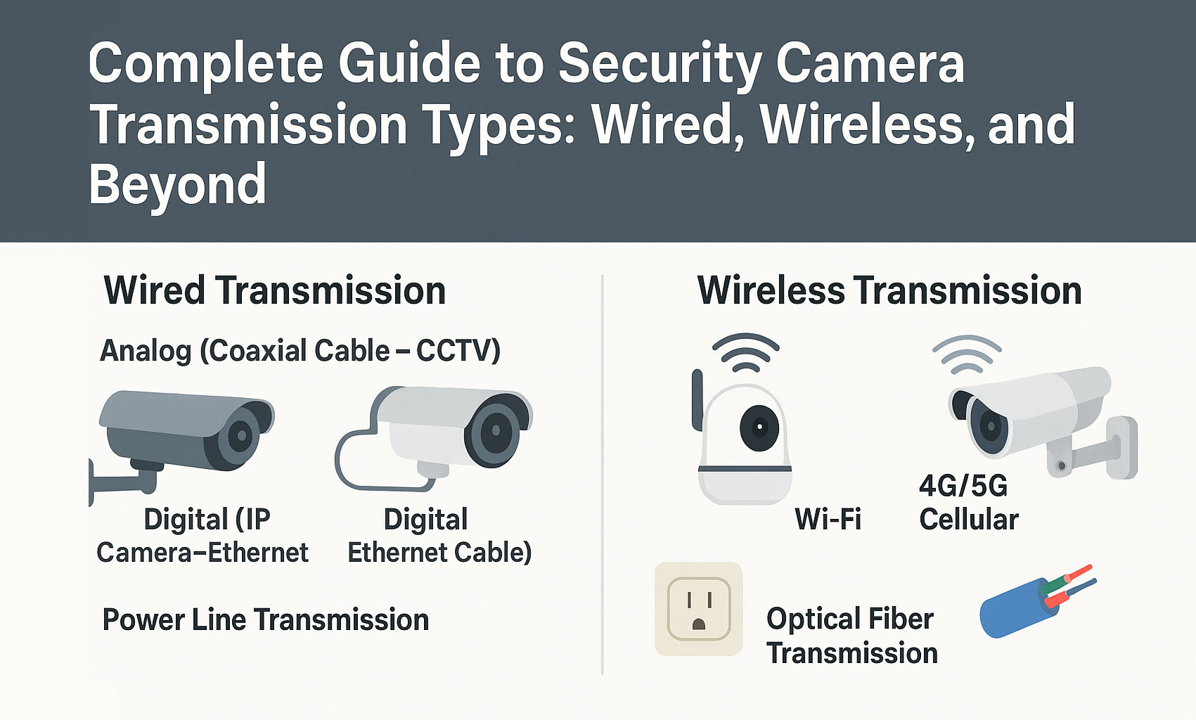 Comprendiendo los Tipos de Transmisión en Cámaras de Seguridad