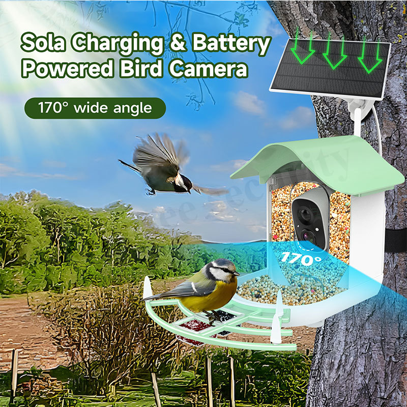  Comedero inteligente para pájaros con cámara HD 