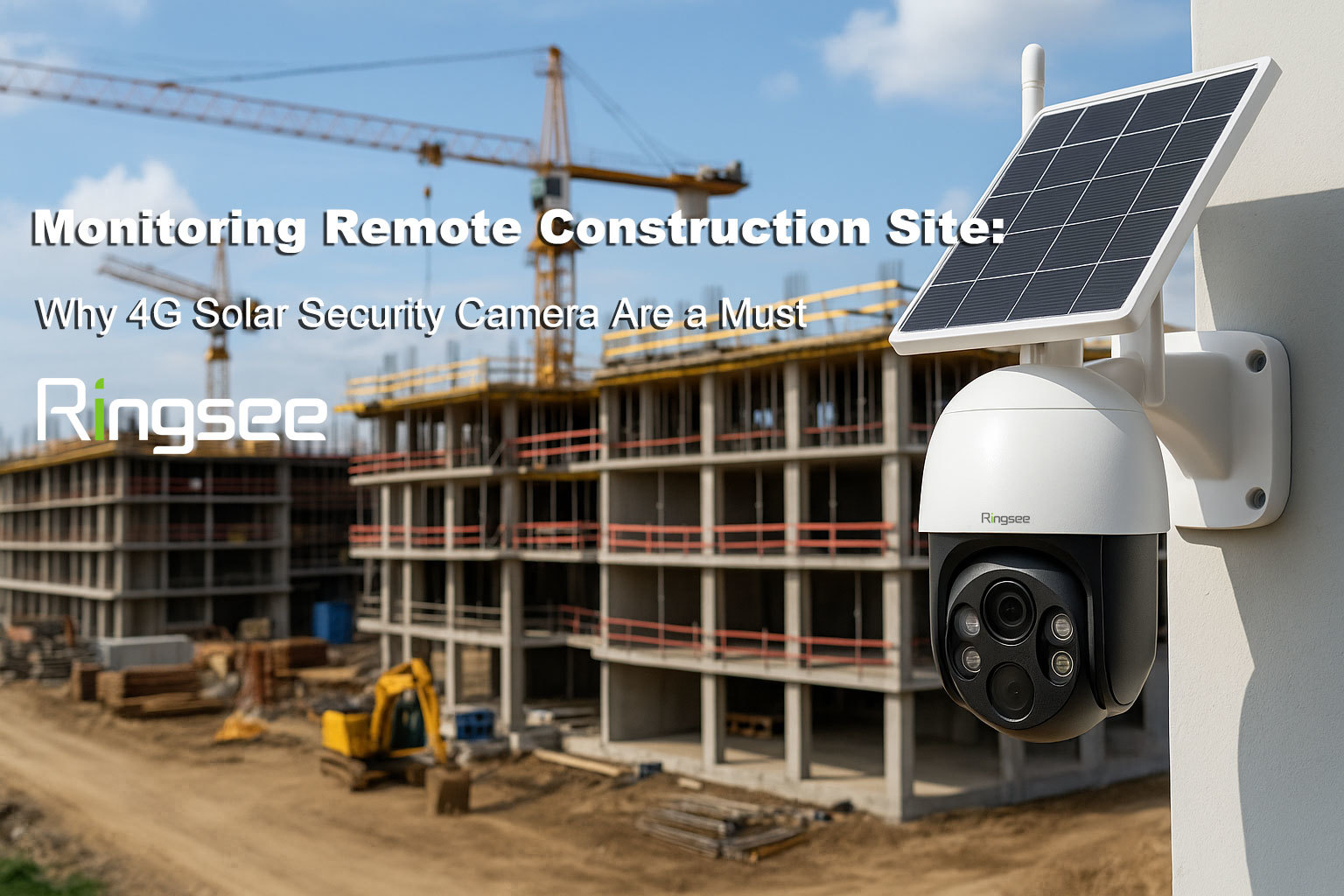 Surveillance de chantiers de construction à distance : pourquoi les caméras de sécurité solaires 4G sont indispensables