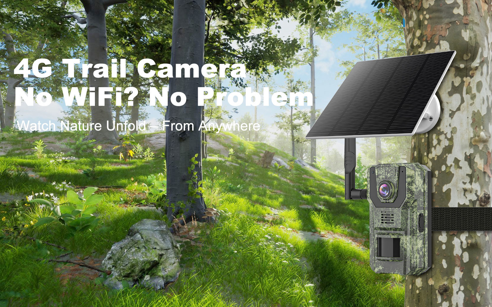 Ne ratez plus aucun instant : caméra de surveillance 4G LTE avec énergie solaire pour la chasse à distance
