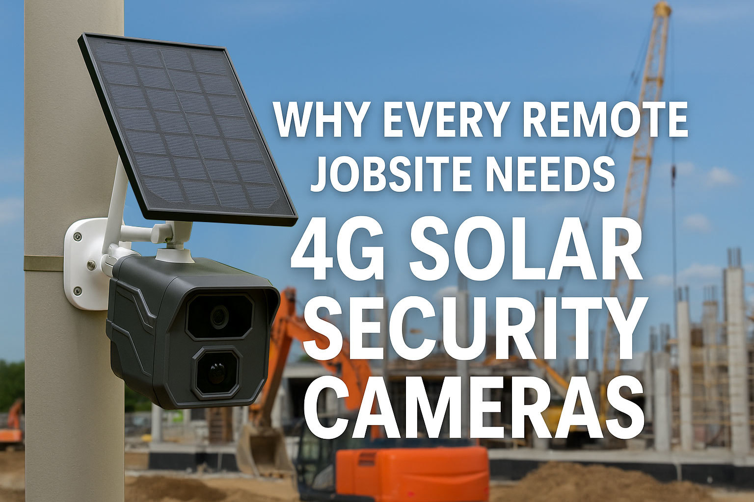 Cámaras de seguridad solares 4G para obras de construcción remotas | Soluciones de vigilancia para obras