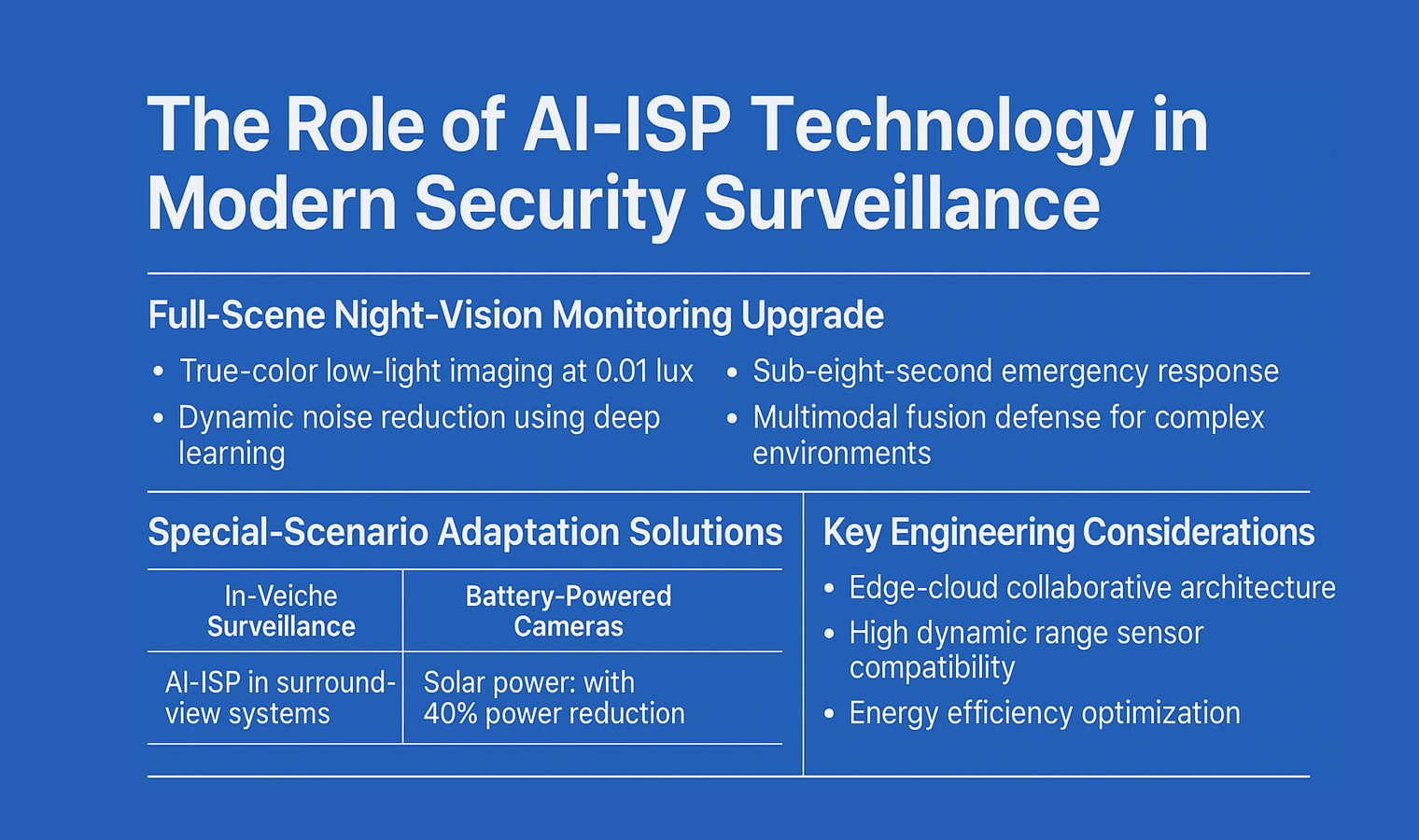 The Role of AI-ISP Technology in Modern Security Camera