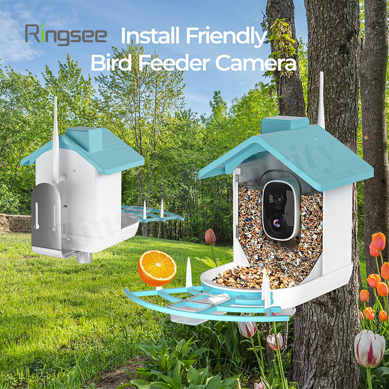  Cámara inteligente para comedero de pájaros con audio y visión nocturna 