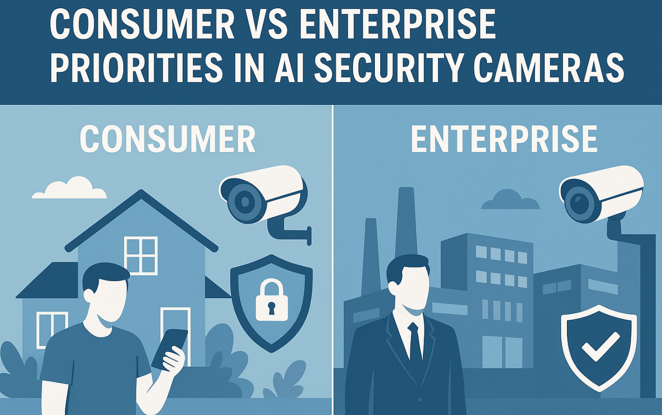 Priorités des consommateurs par rapport aux entreprises en matière de caméras de sécurité IA