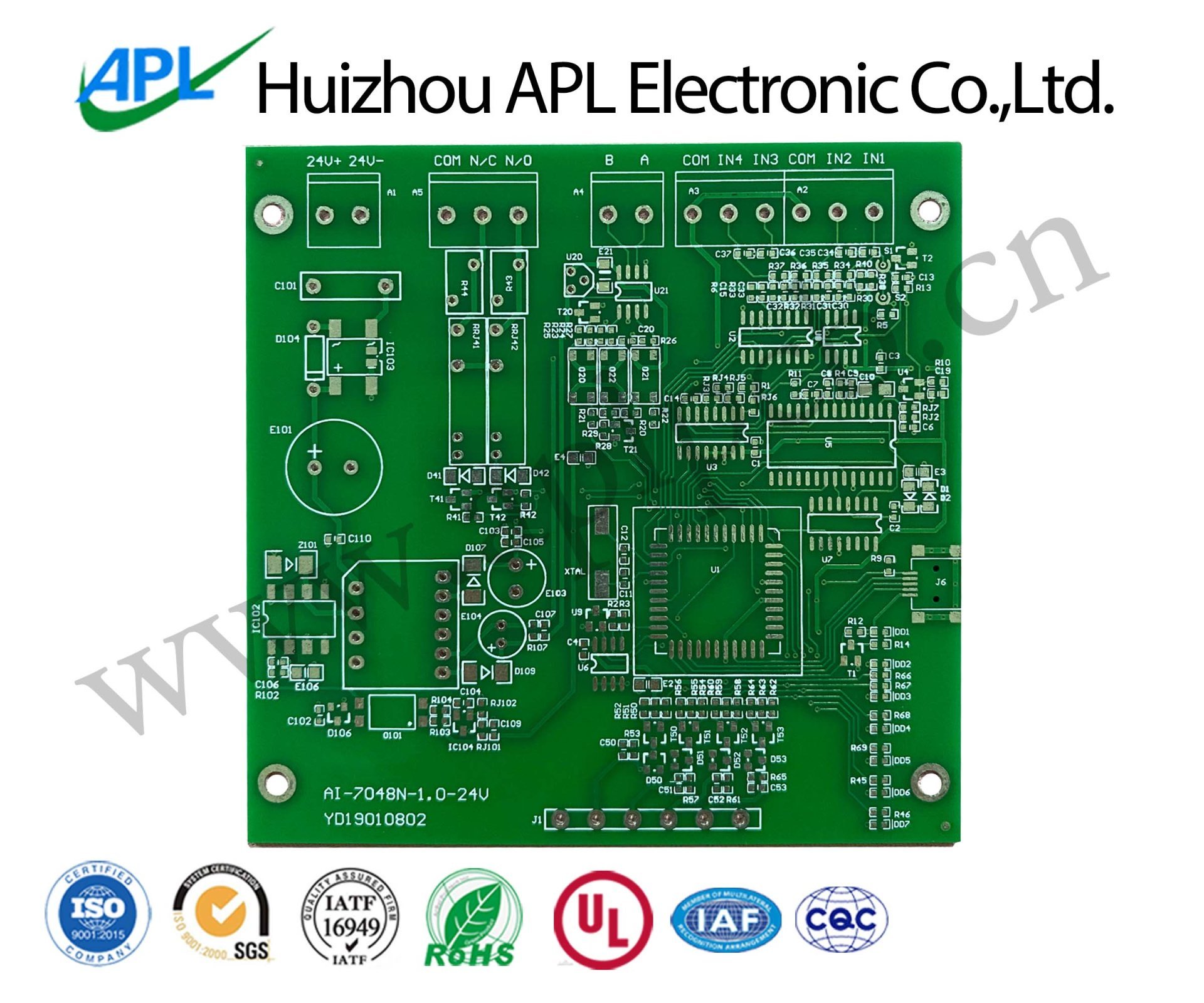 多层板pcb无铅喷锡绿油白字