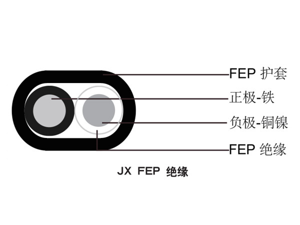 單對(duì)扁平FEP絕緣熱電偶電纜