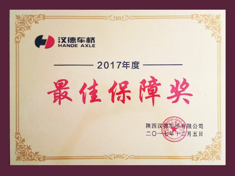 2017年度最佳保障奖