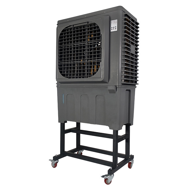 Three sides honeycomb cooling systems 350W commercial industrial 100 liters large water tank evaporative air cooler with tripod