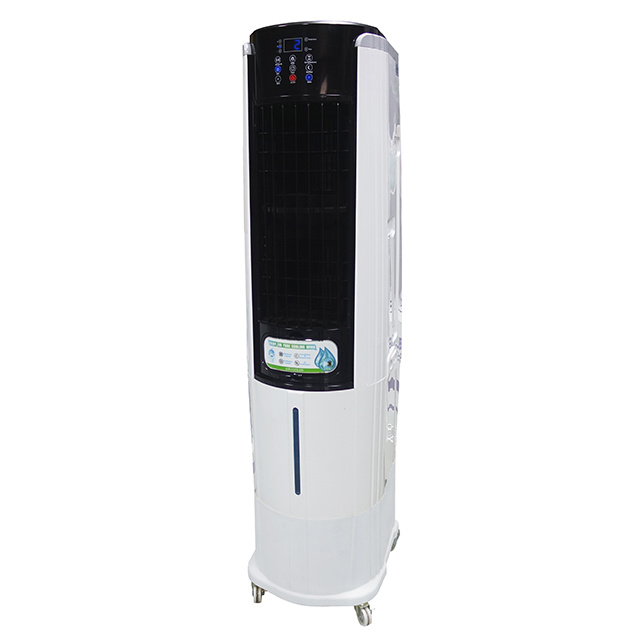 Energy-saving 1.5m tall water AC cool breeze heighten pedestal evaporative air cooler with touch panel