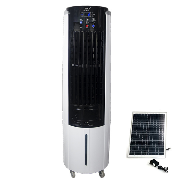 LED display large air outlet 45 liters detachable water large-capacity portable evaporative solar charging DC air cooler fan