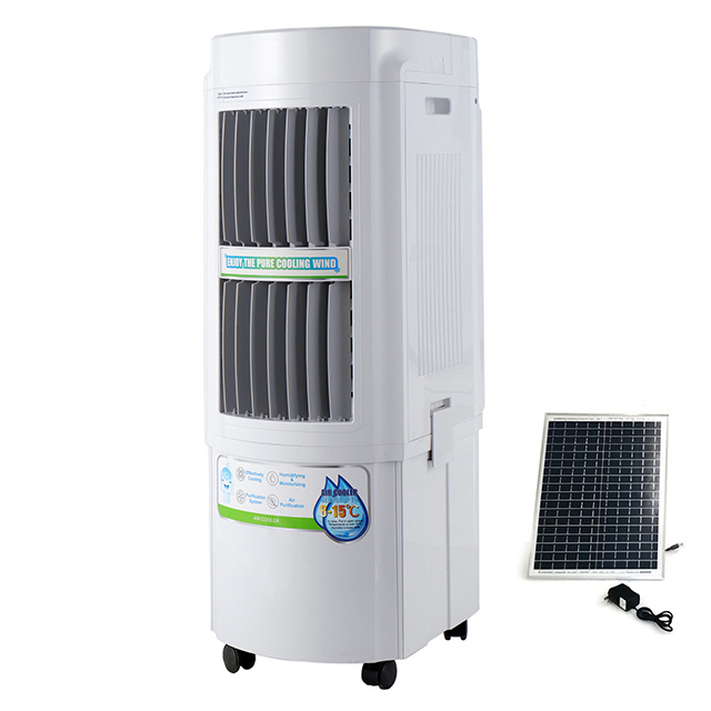 Installation free freestanding 30 liters detachable water tank capacity household portable evaporative DC air cooler fan