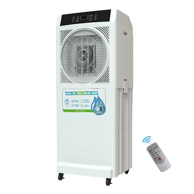 OEM/ODM sample support 45-liter large detachable water tank touching remote control panel portable evaporative air cooler fan
