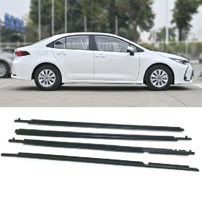 Window Moulding Weatherstrip trim Seal Belt Set for Toyota Corolla