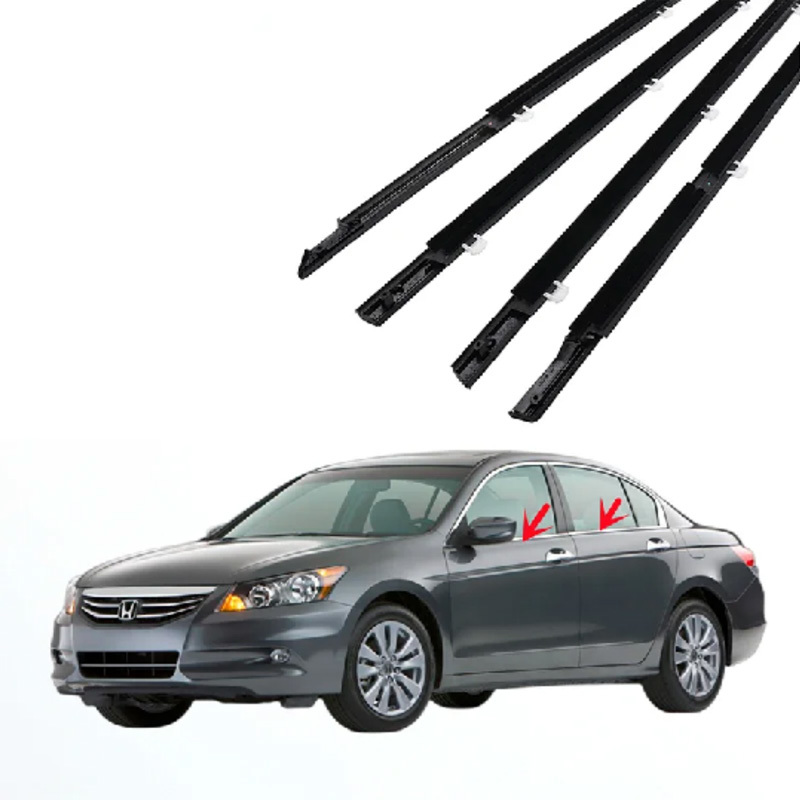 Door And Window Glass Moulding Weatherstrip Seal Belt Set for Honda Accord