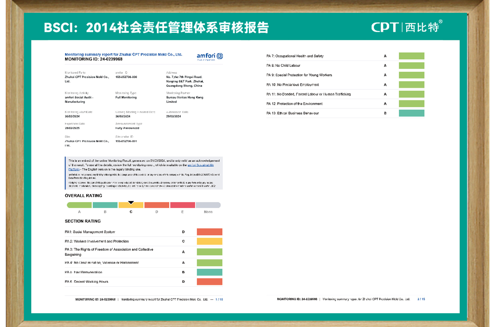 European BSCI Social Responsibility System Certification