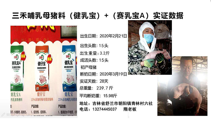 三禾哺乳母豬料（健乳寶）+（賽乳寶A）實(shí)證數(shù)據(jù)
