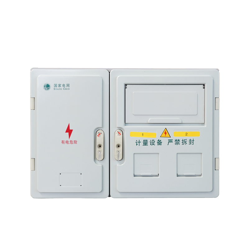 Single-phase two-household fiberglass meter box