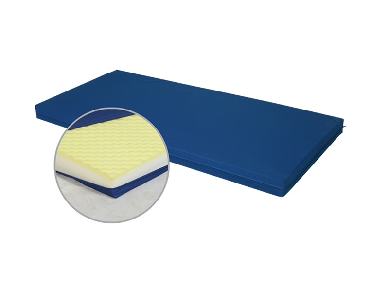 Medical pu leather cover Anti-bedsore wave shape foam mattress for hospital bed