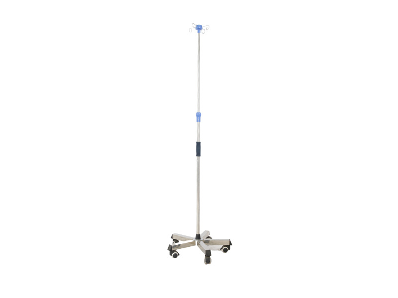 Ddetachable base on wheels medical freestanding IV stand
