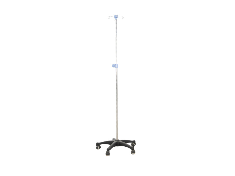 Stainless steel on wheels floor-standing IV pole