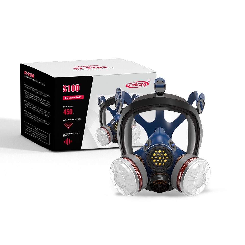 ST-S100 Full Face Mask Silicone CE approved with A1 gas filter