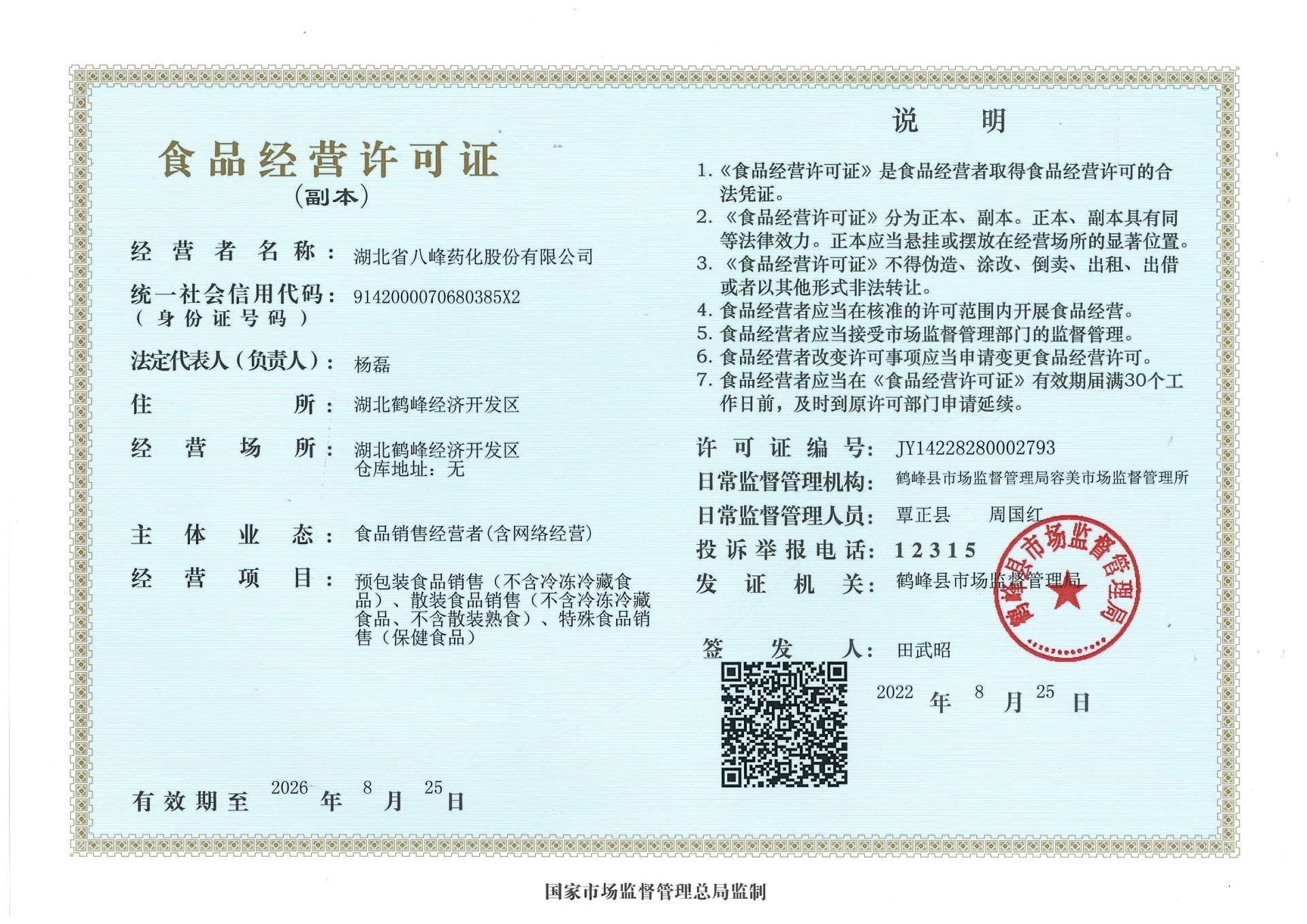 Food Business License Food Business License