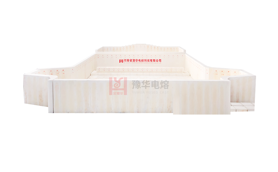 Horseshoe flame glass kiln