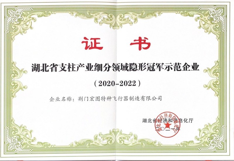 湖北省支柱产业细分领域隐形冠军示范企业 湖北省支柱产业细分领域隐形冠军示范企业
