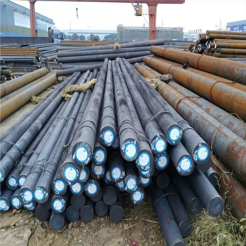 Varillas de acero al carbono de alta calidad 1025 1030 1035, barra redonda de acero al carbono laminada en caliente, fabricada en China