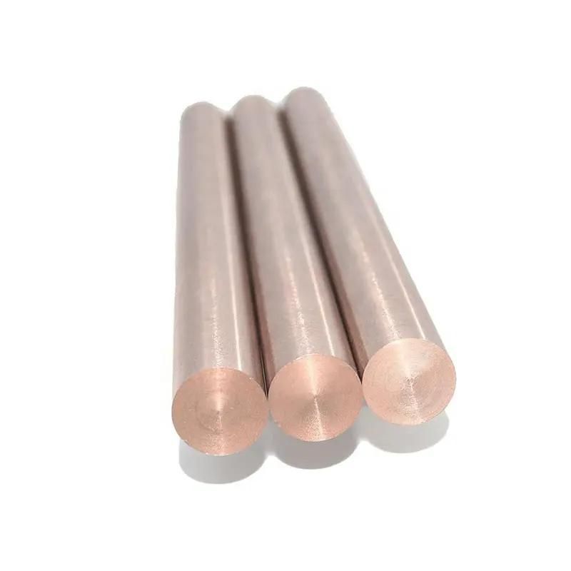 Fabricante de barra de cobre redonda plana de latón C11000 C12200 C2100 C21000 Cuzn5 CZ125 H95 T2 con 99.99% de pureza
