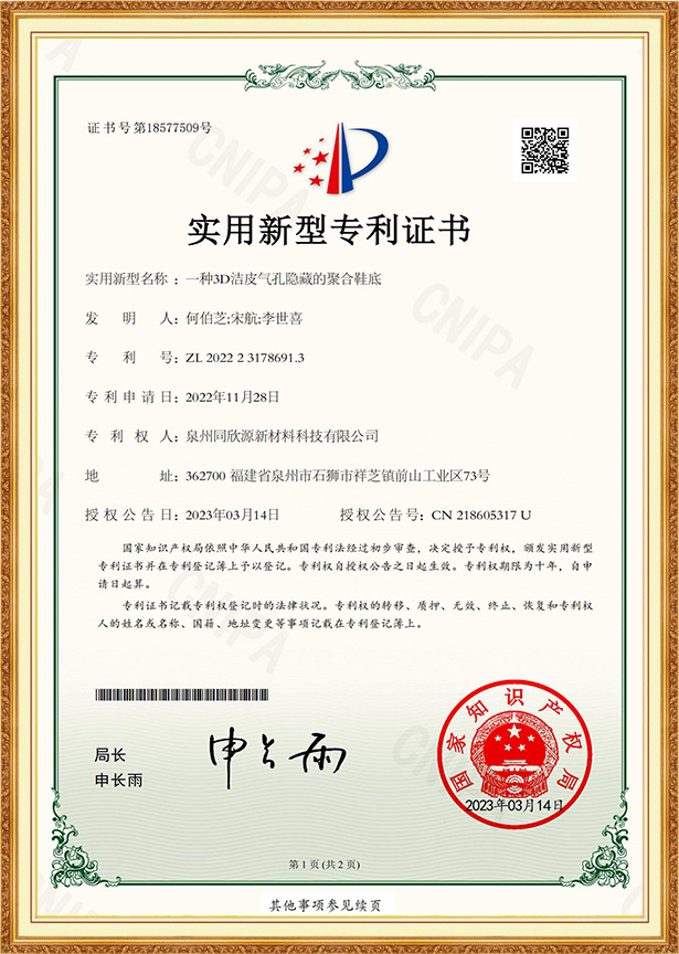 Patent Certificate