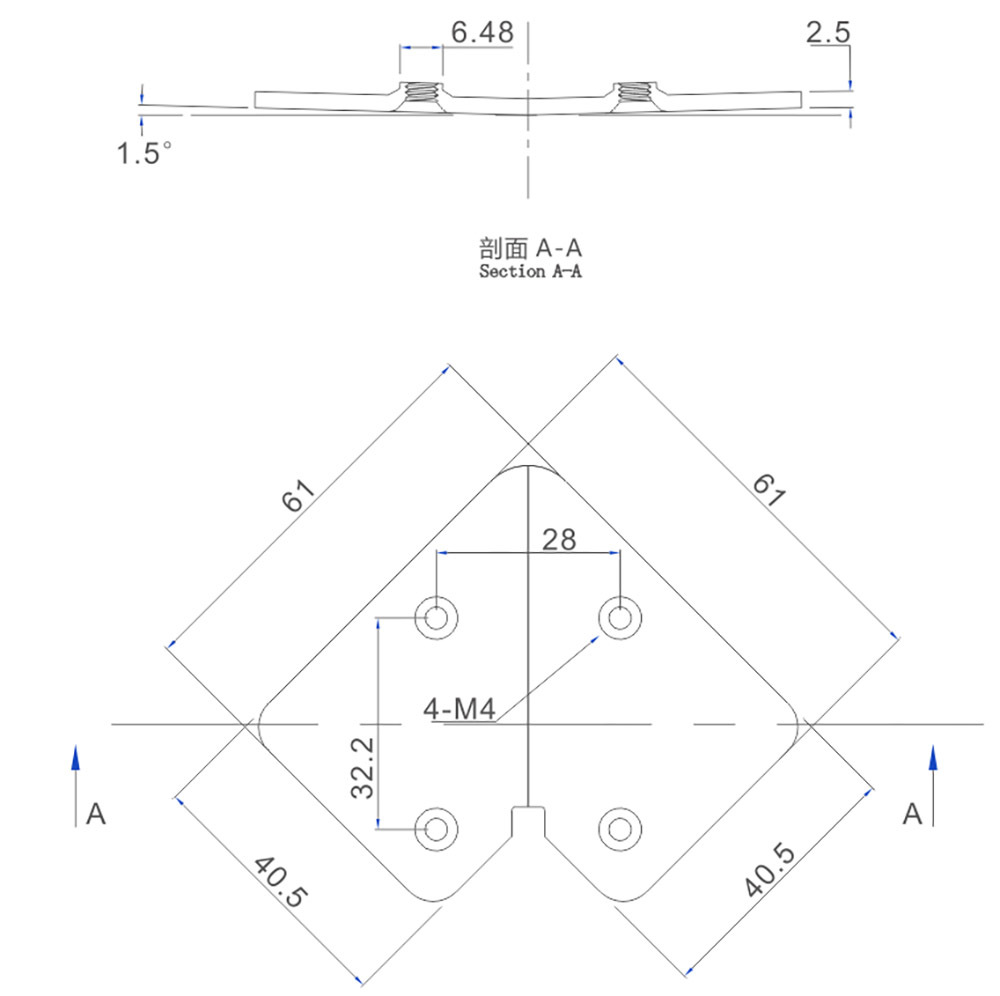 K40.5四孔角码