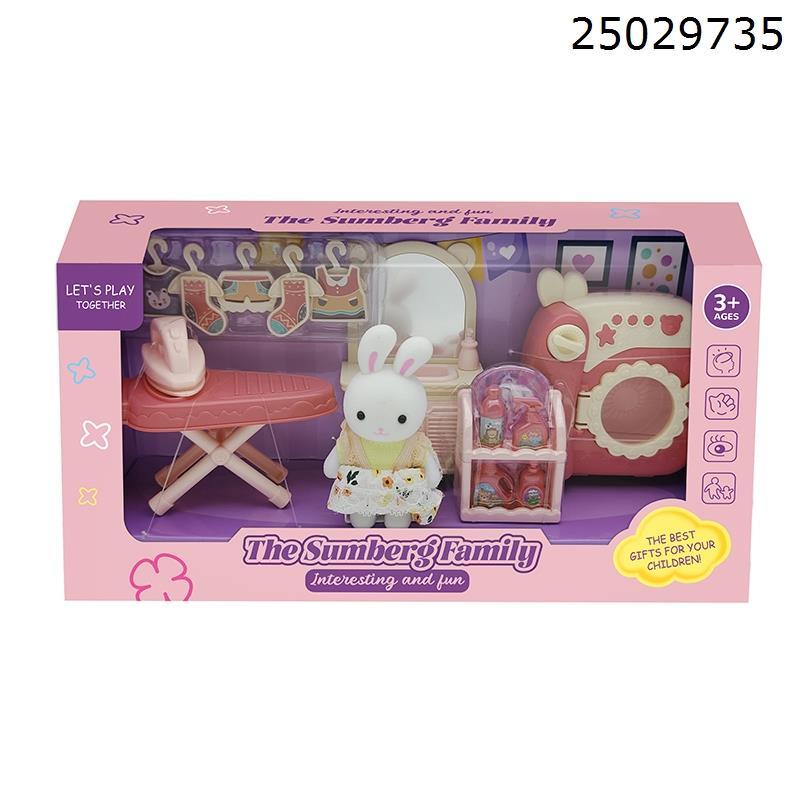 CUTE RABBIT LAUNDRY ROOM